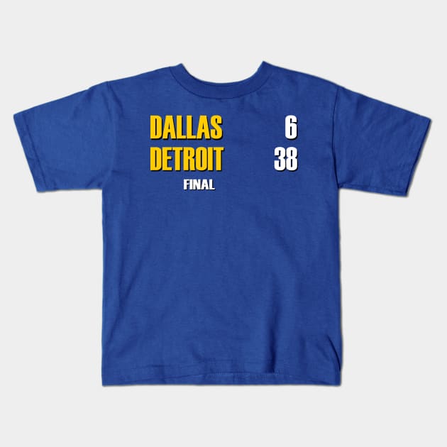 The Last Detroit Lions Playoff Win Kids T-Shirt by Retro Sports